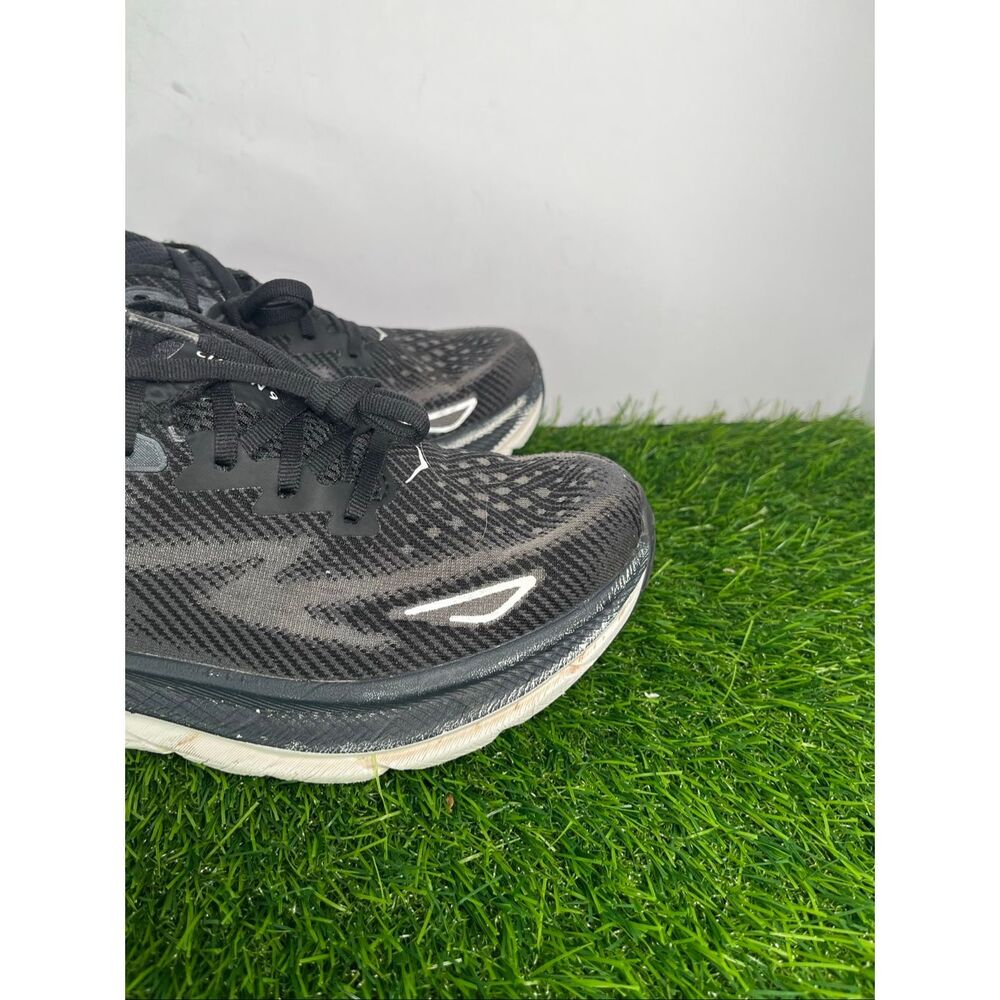 HOKA Clifton 9 Men’s Running Shoes Black White Size 8 D Athletic Sneakers - Picture 4 of 12